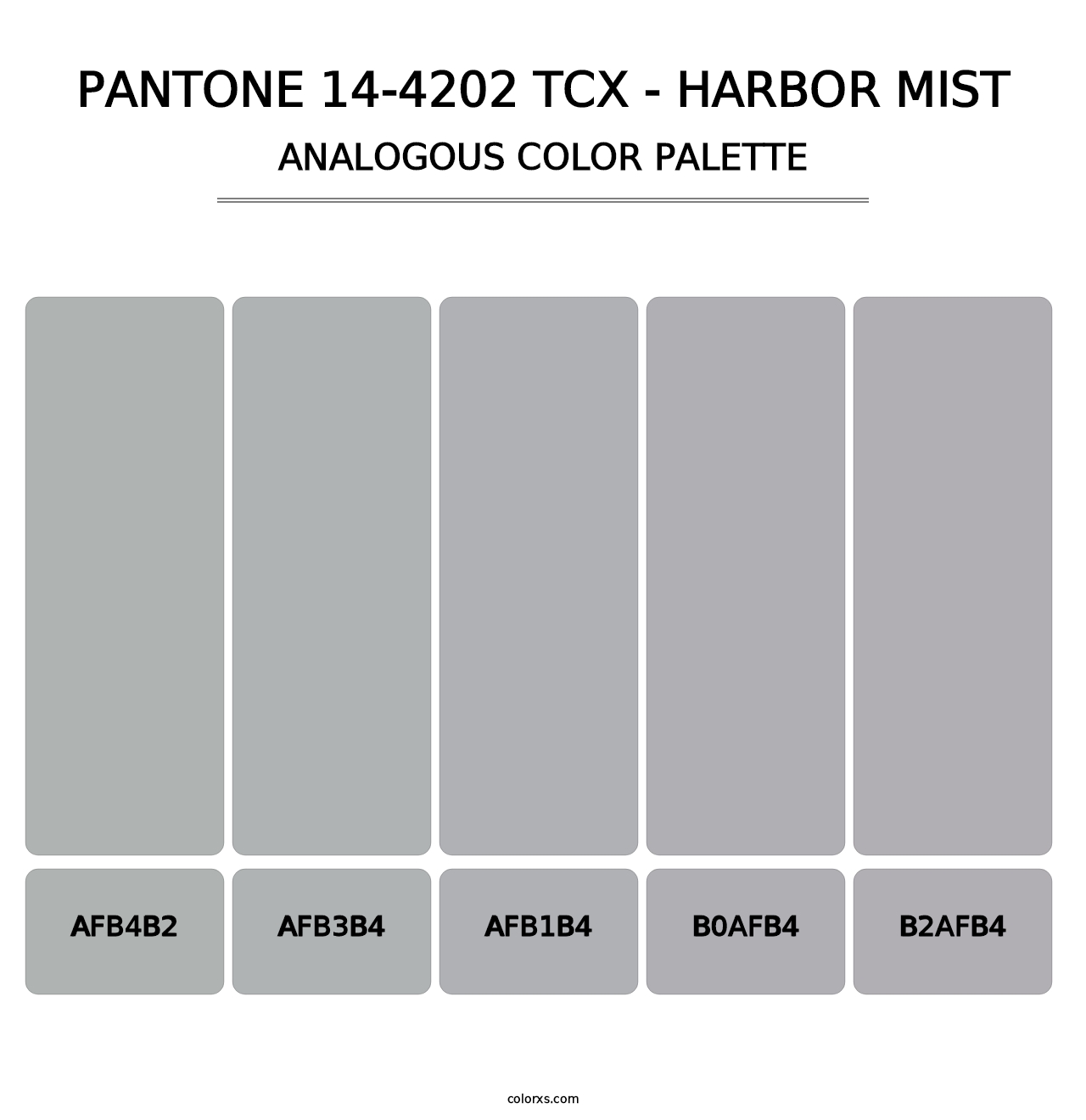 PANTONE 14-4202 TCX - Harbor Mist - Analogous Color Palette