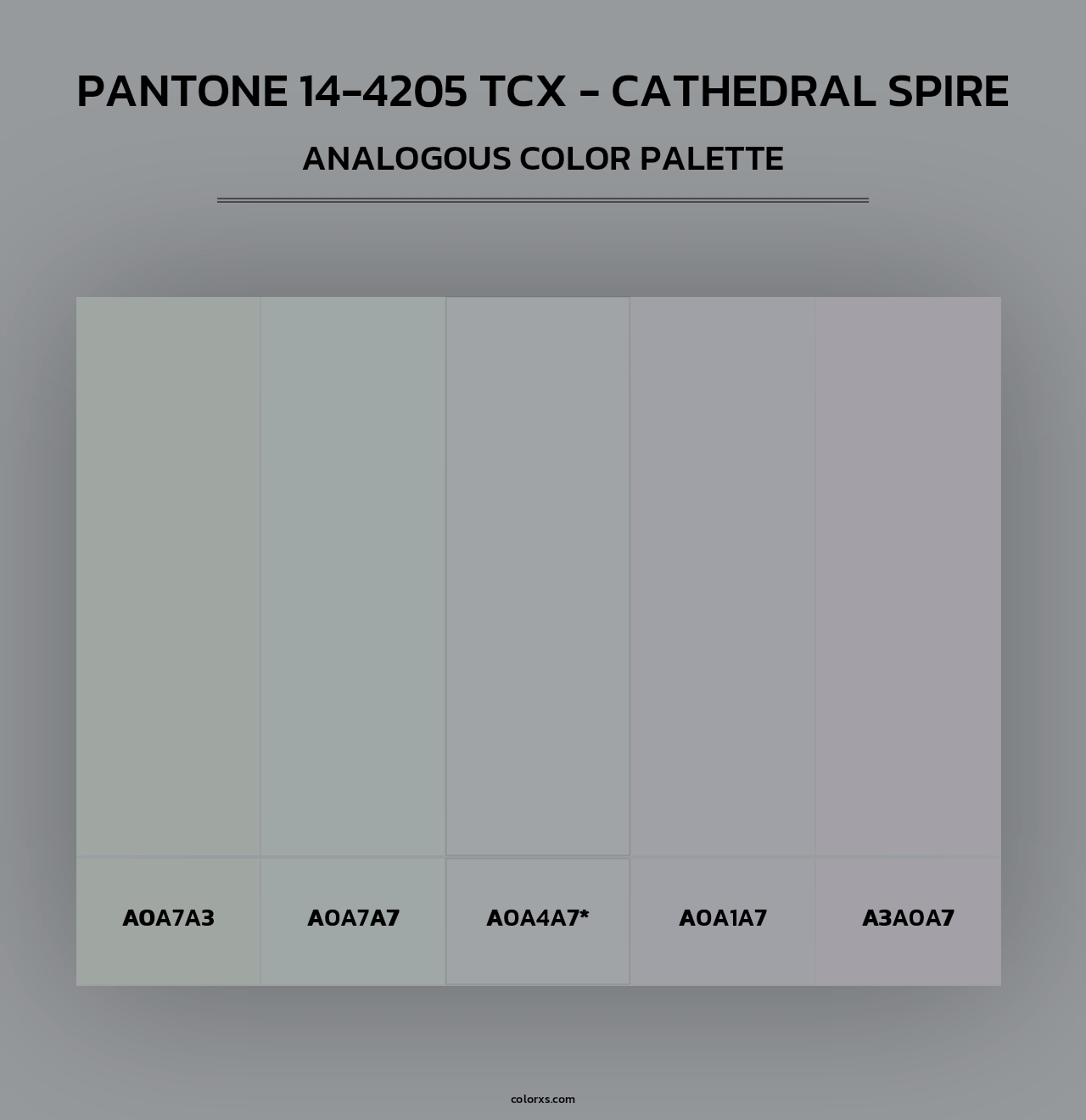 PANTONE 14-4205 TCX - Cathedral Spire - Analogous Color Palette