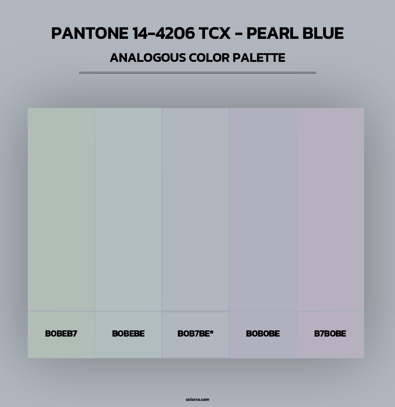 PANTONE 14-4206 TCX - Pearl Blue - Analogous Color Palette