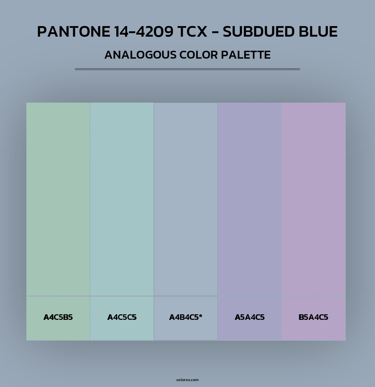 Pantone 14-4209 TCX - Subdued Blue - Analogous Color Palette