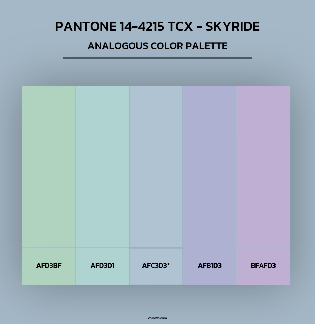 Pantone 14-4215 TCX - Skyride - Analogous Color Palette