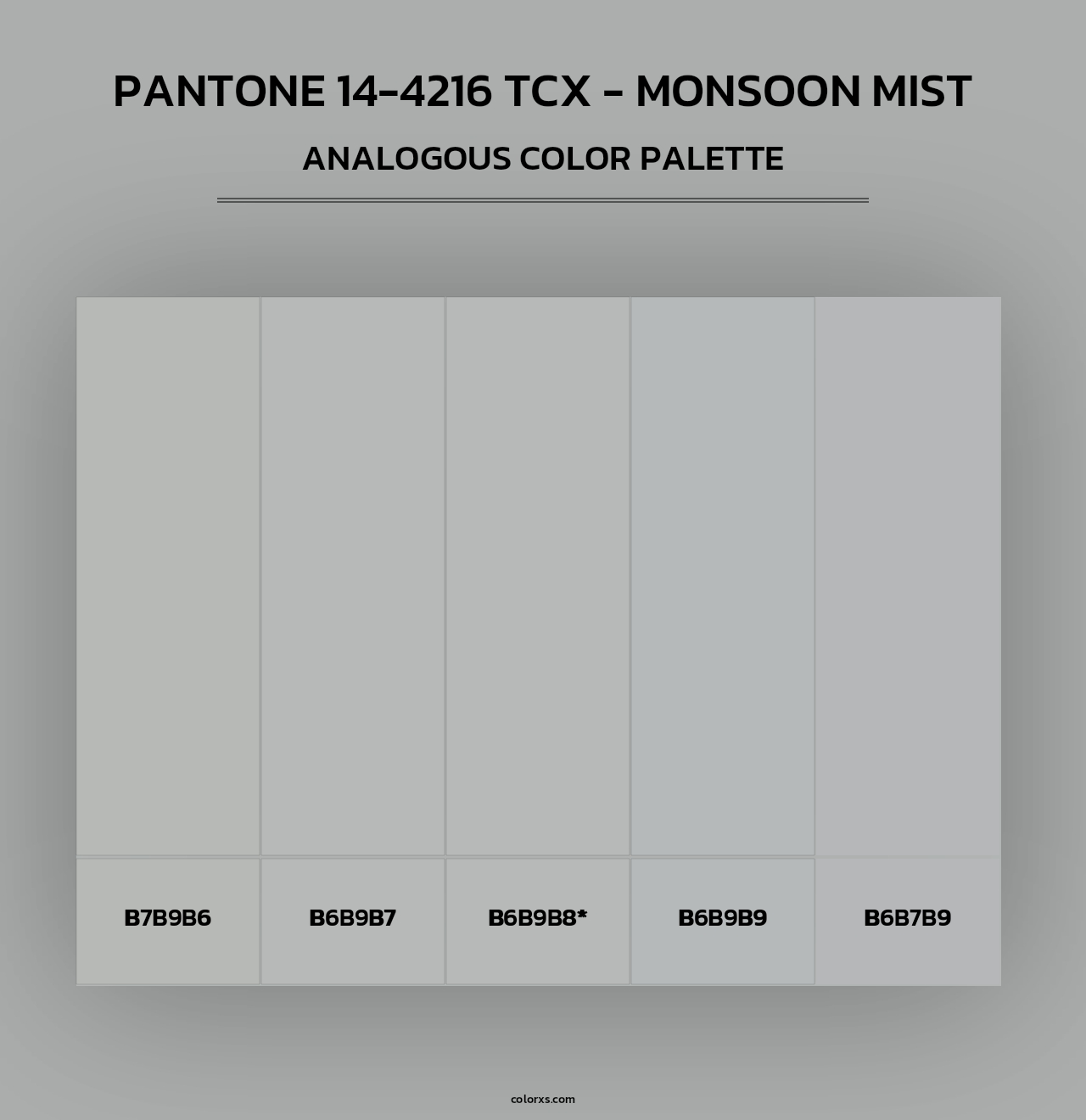 PANTONE 14-4216 TCX - Monsoon Mist - Analogous Color Palette