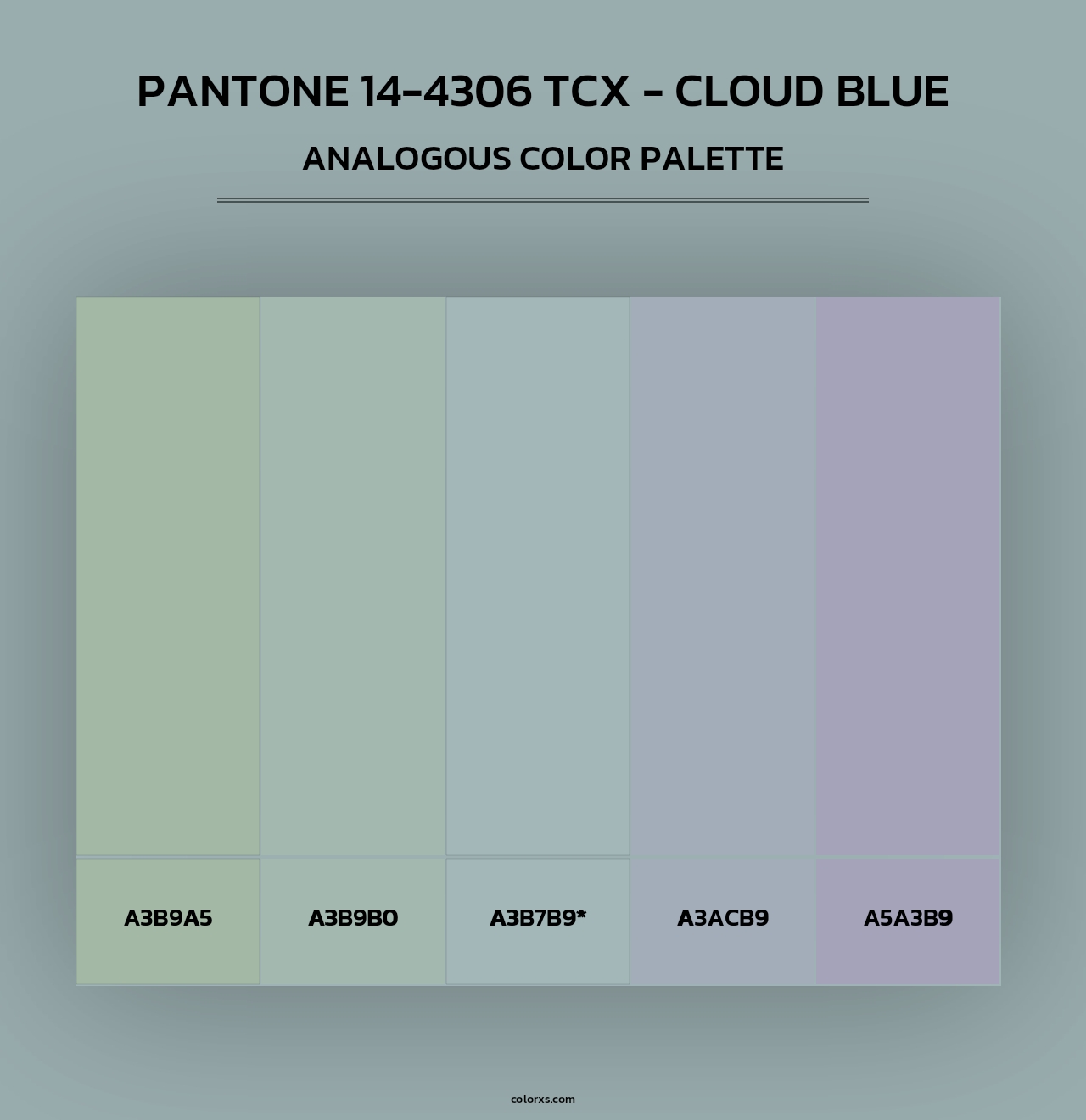 Pantone 14-4306 TCX - Cloud Blue - Analogous Color Palette