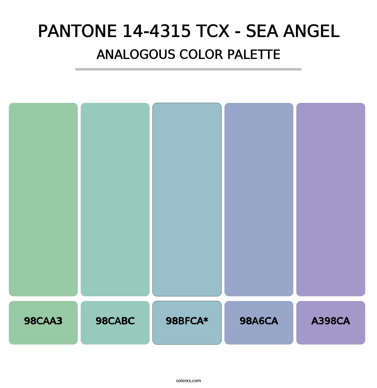 PANTONE 14-4315 TCX - Sea Angel - Analogous Color Palette