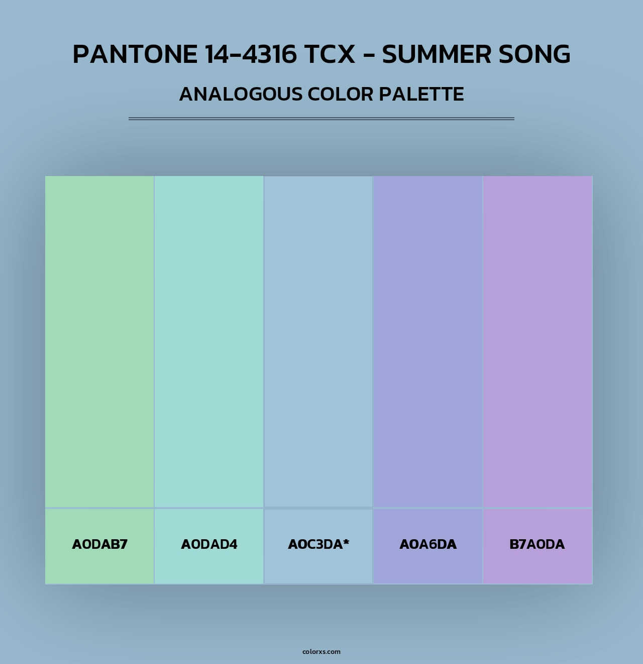 PANTONE 14-4316 TCX - Summer Song - Analogous Color Palette