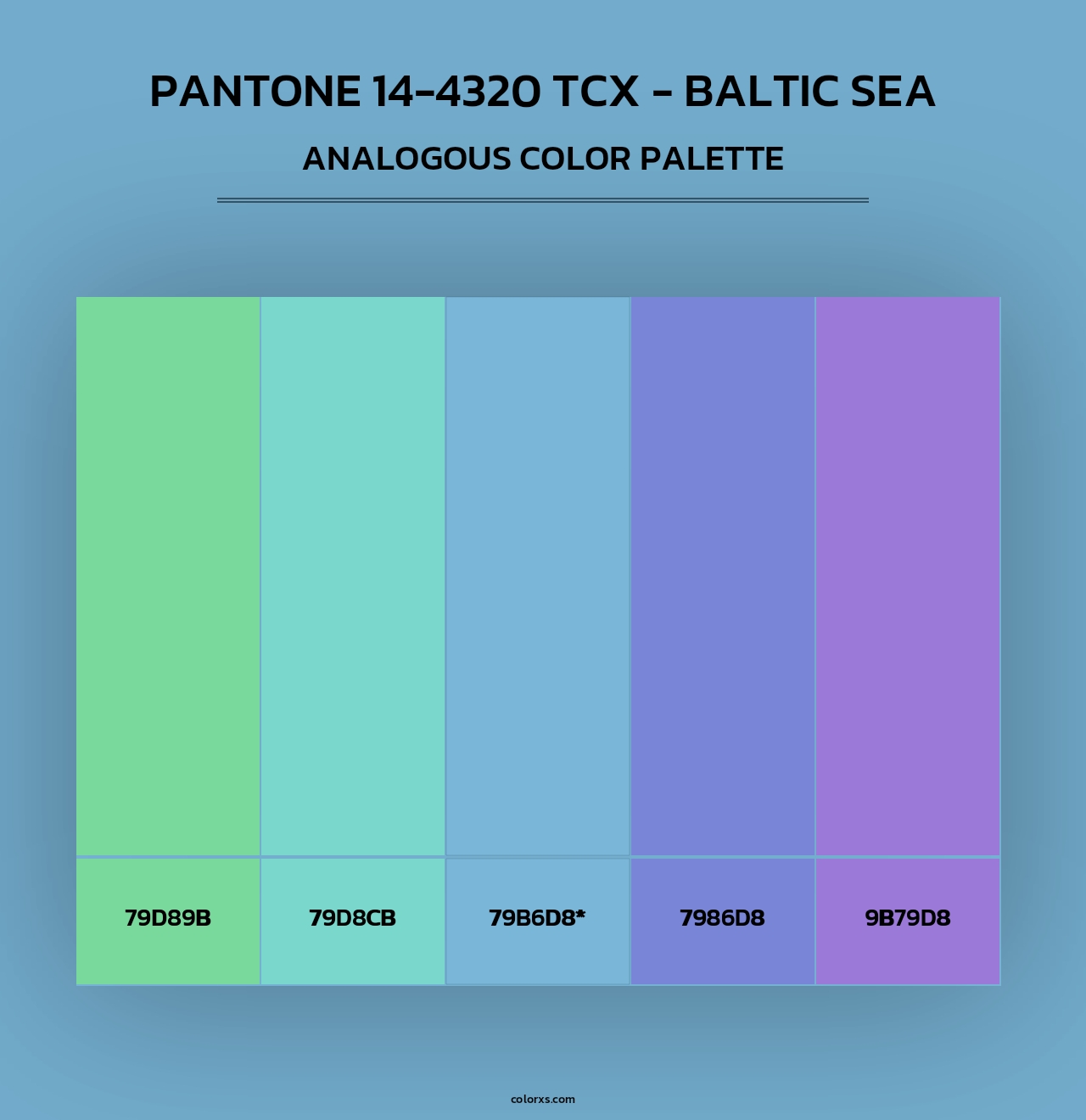 Pantone 14-4320 TCX - Baltic Sea - Analogous Color Palette