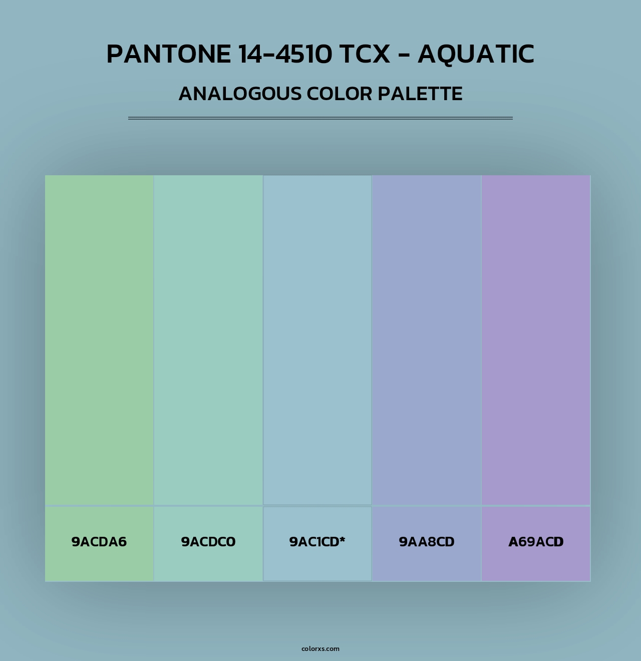 PANTONE 14-4510 TCX - Aquatic - Analogous Color Palette