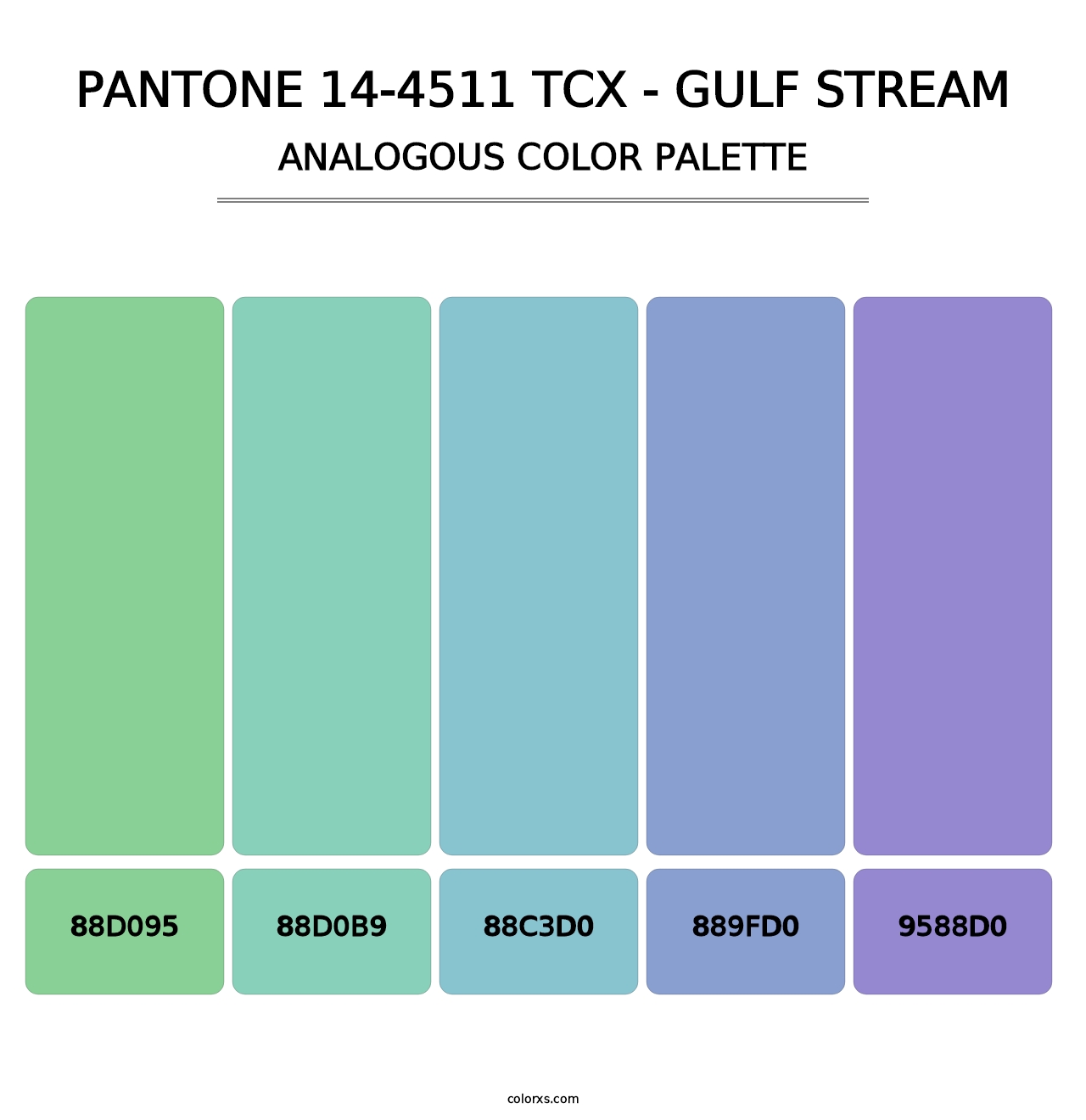 PANTONE 14-4511 TCX - Gulf Stream - Analogous Color Palette