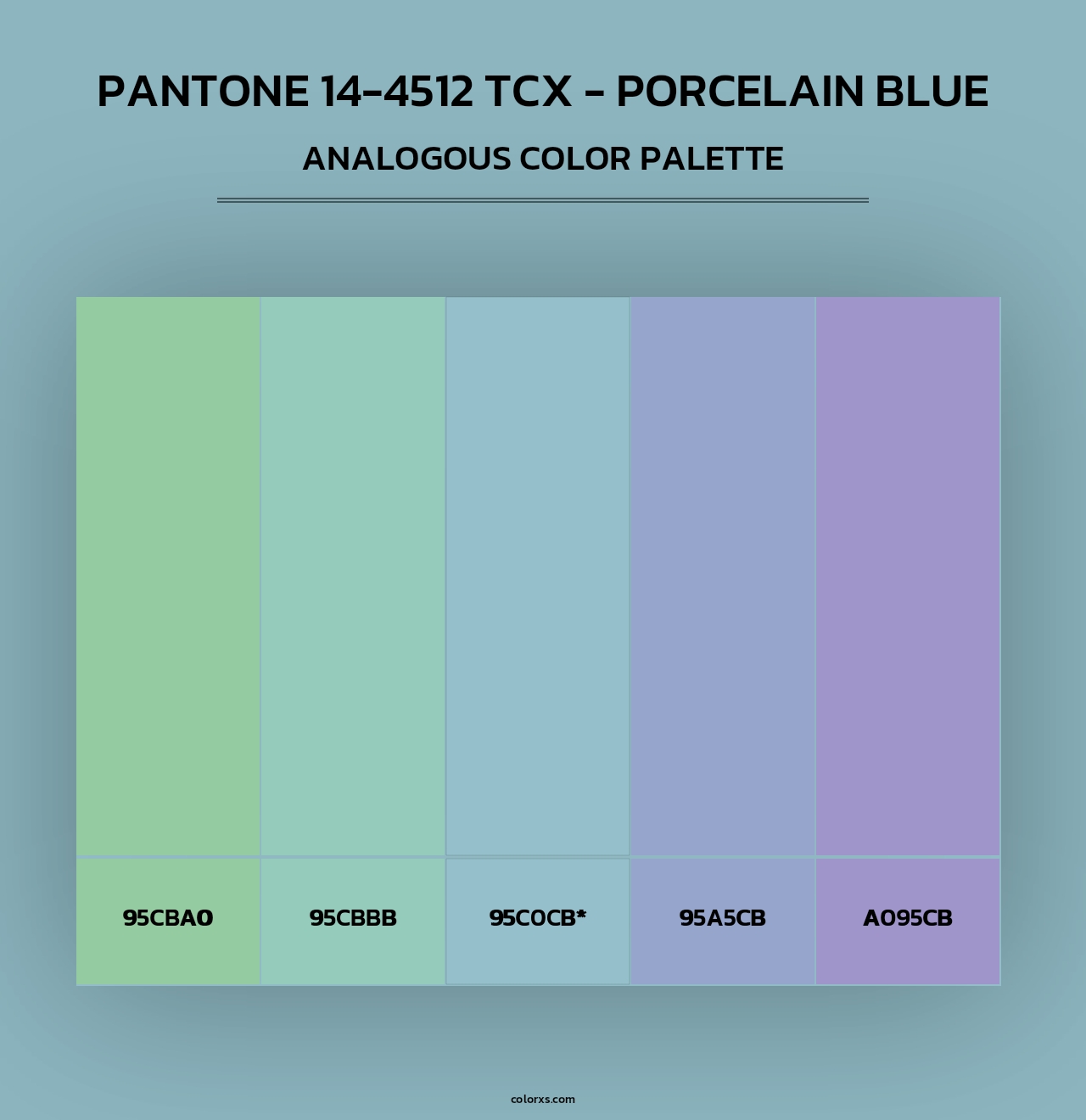 PANTONE 14-4512 TCX - Porcelain Blue - Analogous Color Palette