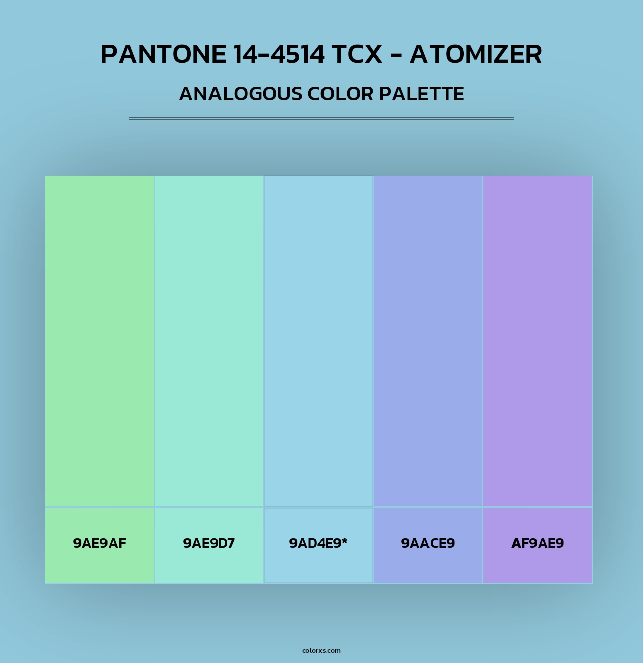 PANTONE 14-4514 TCX - Atomizer - Analogous Color Palette