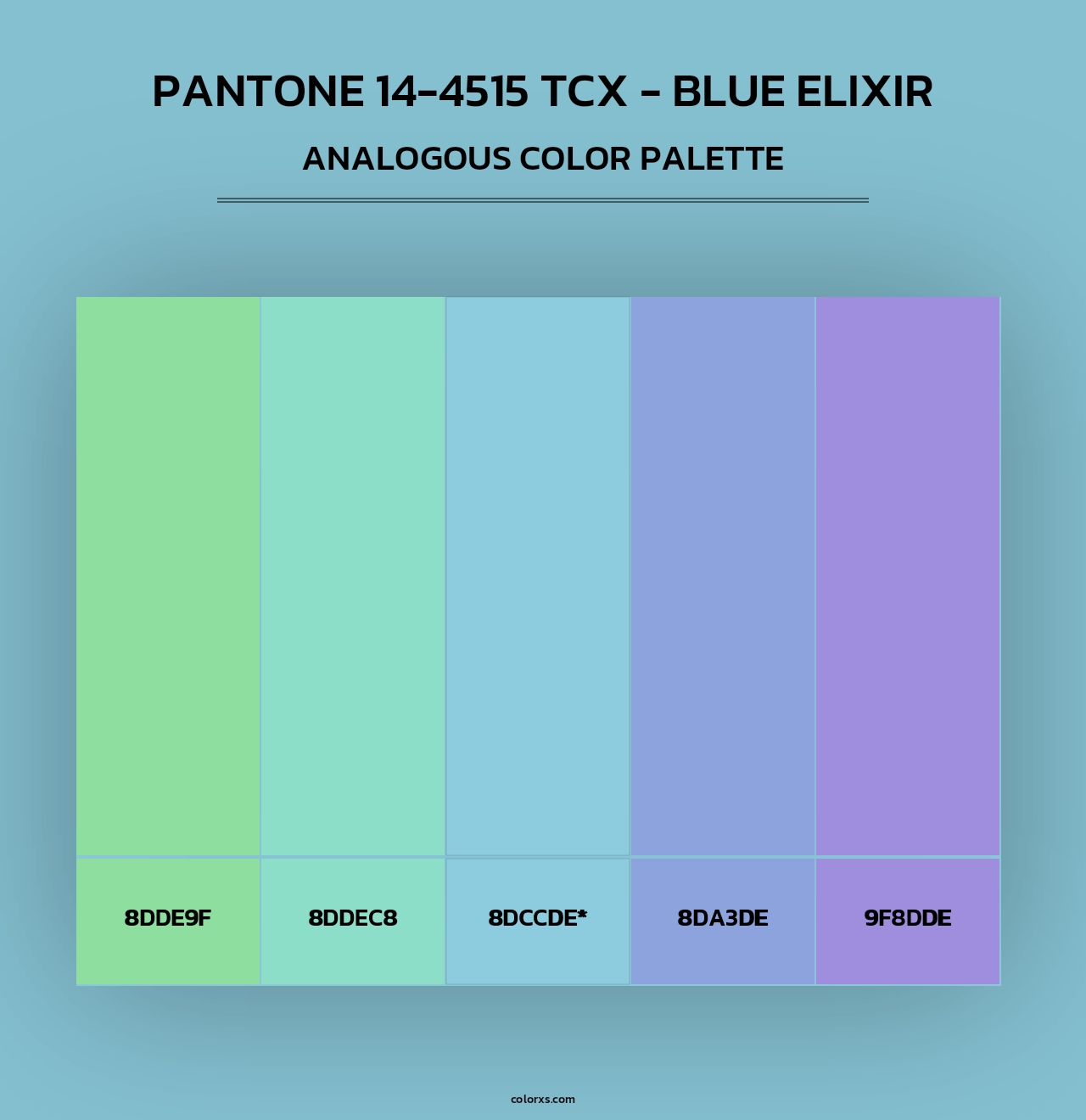 PANTONE 14-4515 TCX - Blue Elixir - Analogous Color Palette
