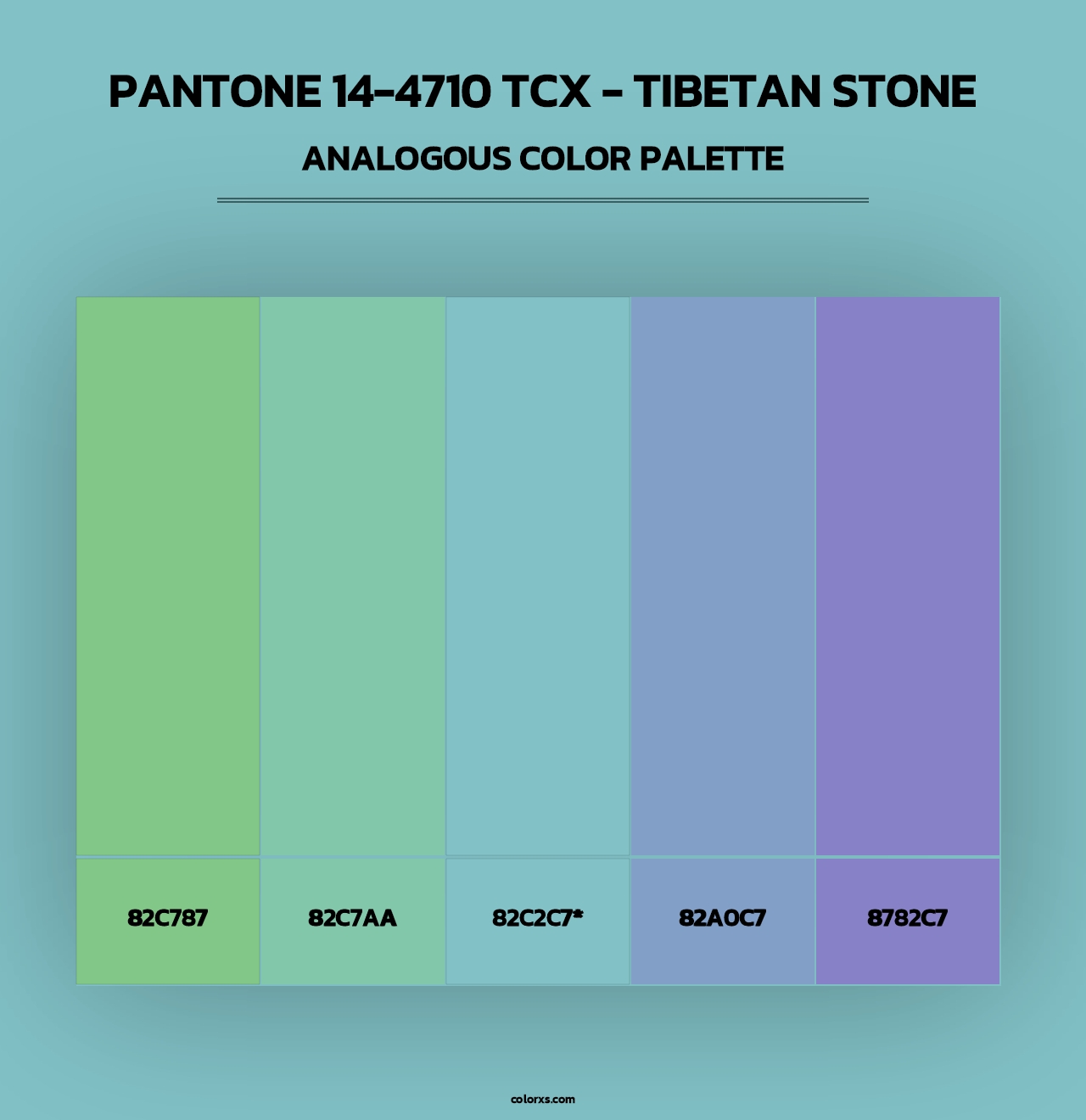 PANTONE 14-4710 TCX - Tibetan Stone - Analogous Color Palette