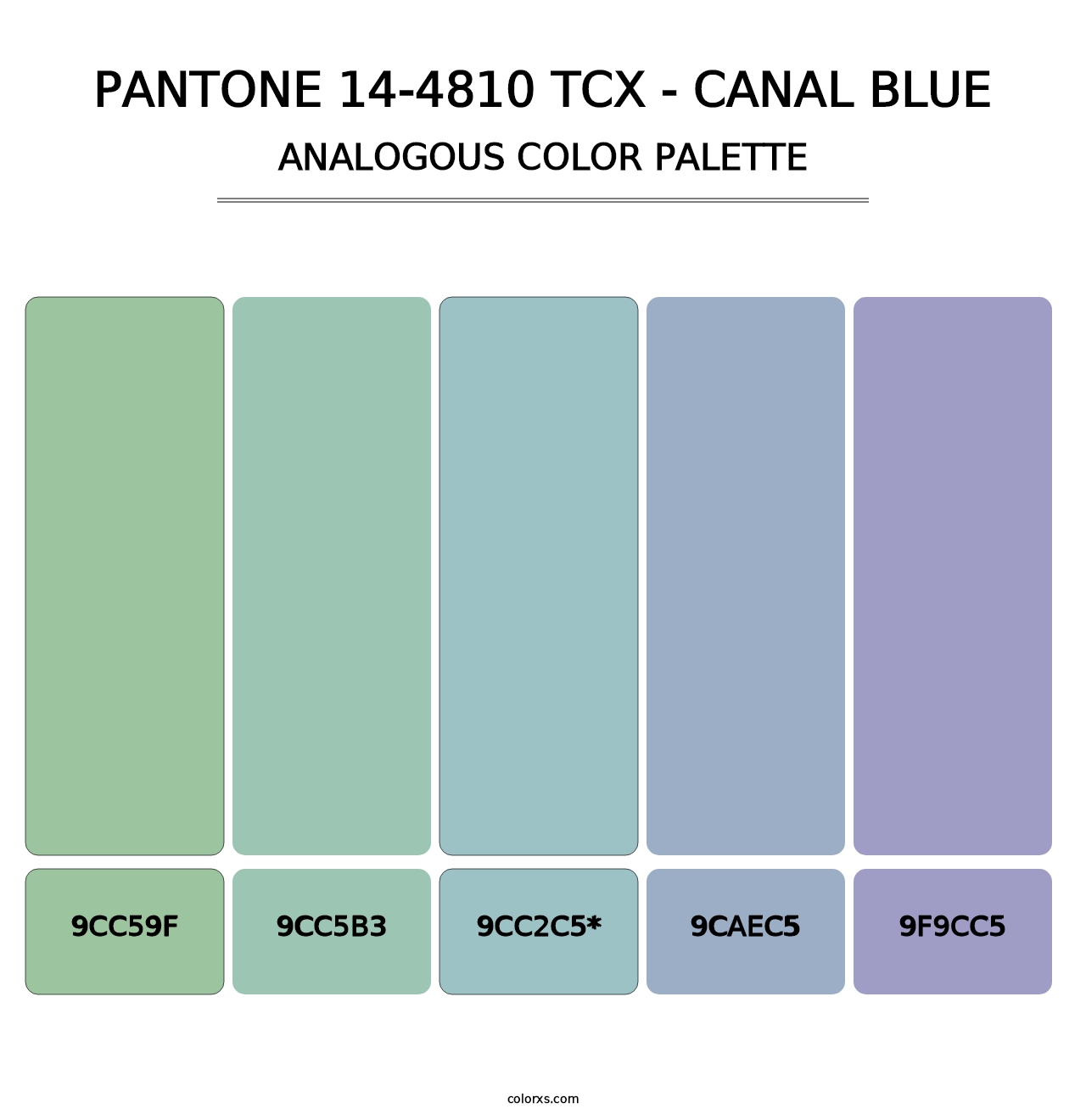 PANTONE 14-4810 TCX - Canal Blue - Analogous Color Palette