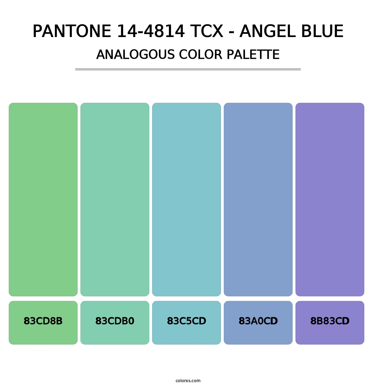 PANTONE 14-4814 TCX - Angel Blue - Analogous Color Palette