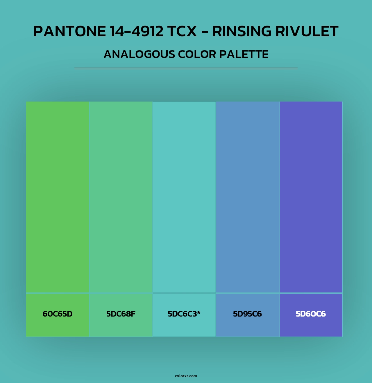Pantone 14-4912 TCX - Rinsing Rivulet - Analogous Color Palette