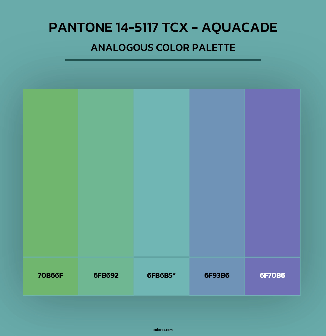 PANTONE 14-5117 TCX - Aquacade - Analogous Color Palette