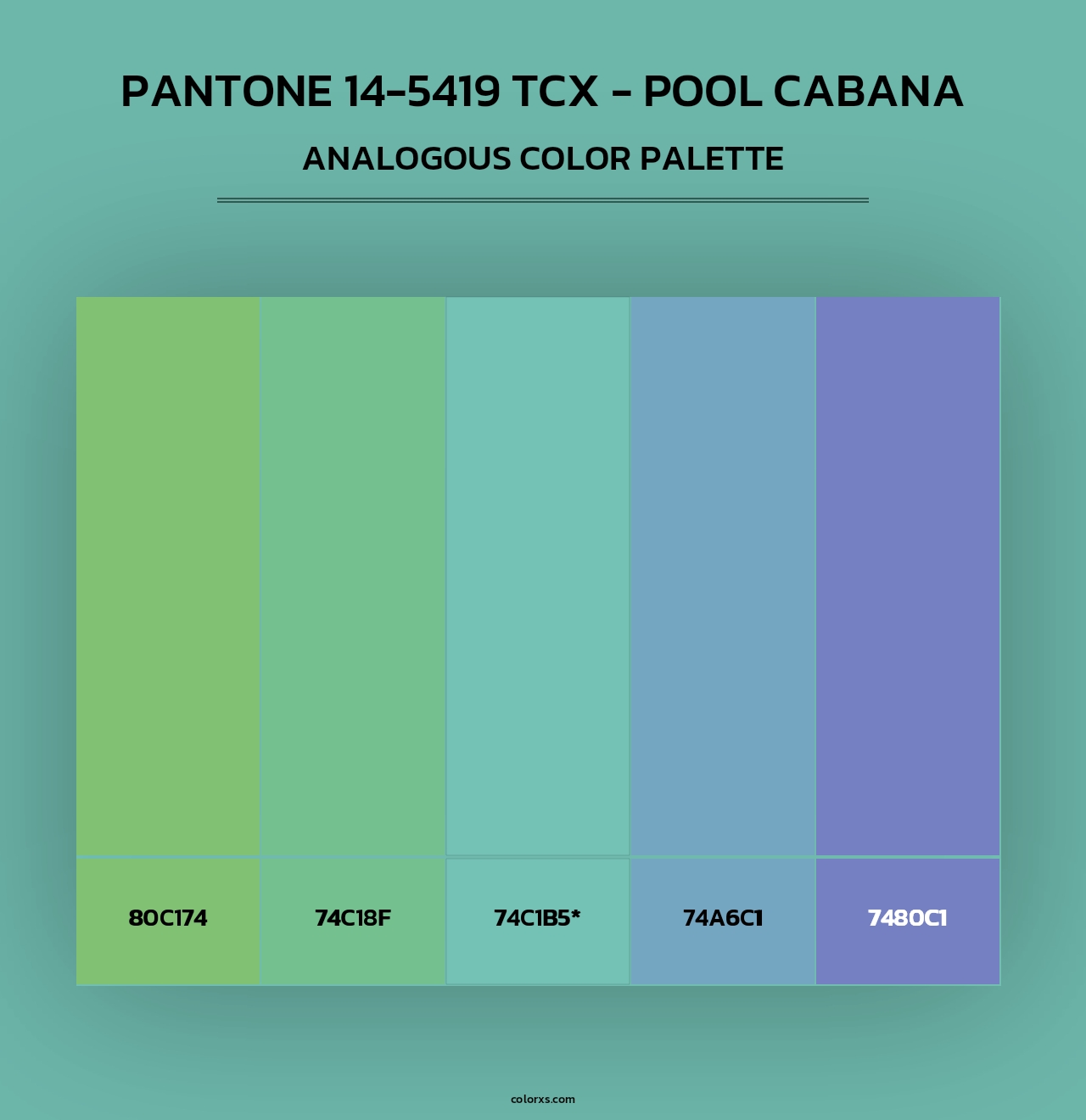 PANTONE 14-5419 TCX - Pool Cabana - Analogous Color Palette