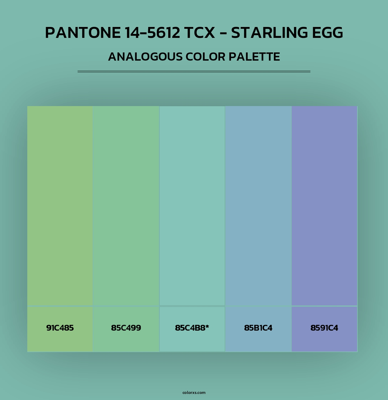 Pantone 14-5612 TCX - Starling Egg - Analogous Color Palette