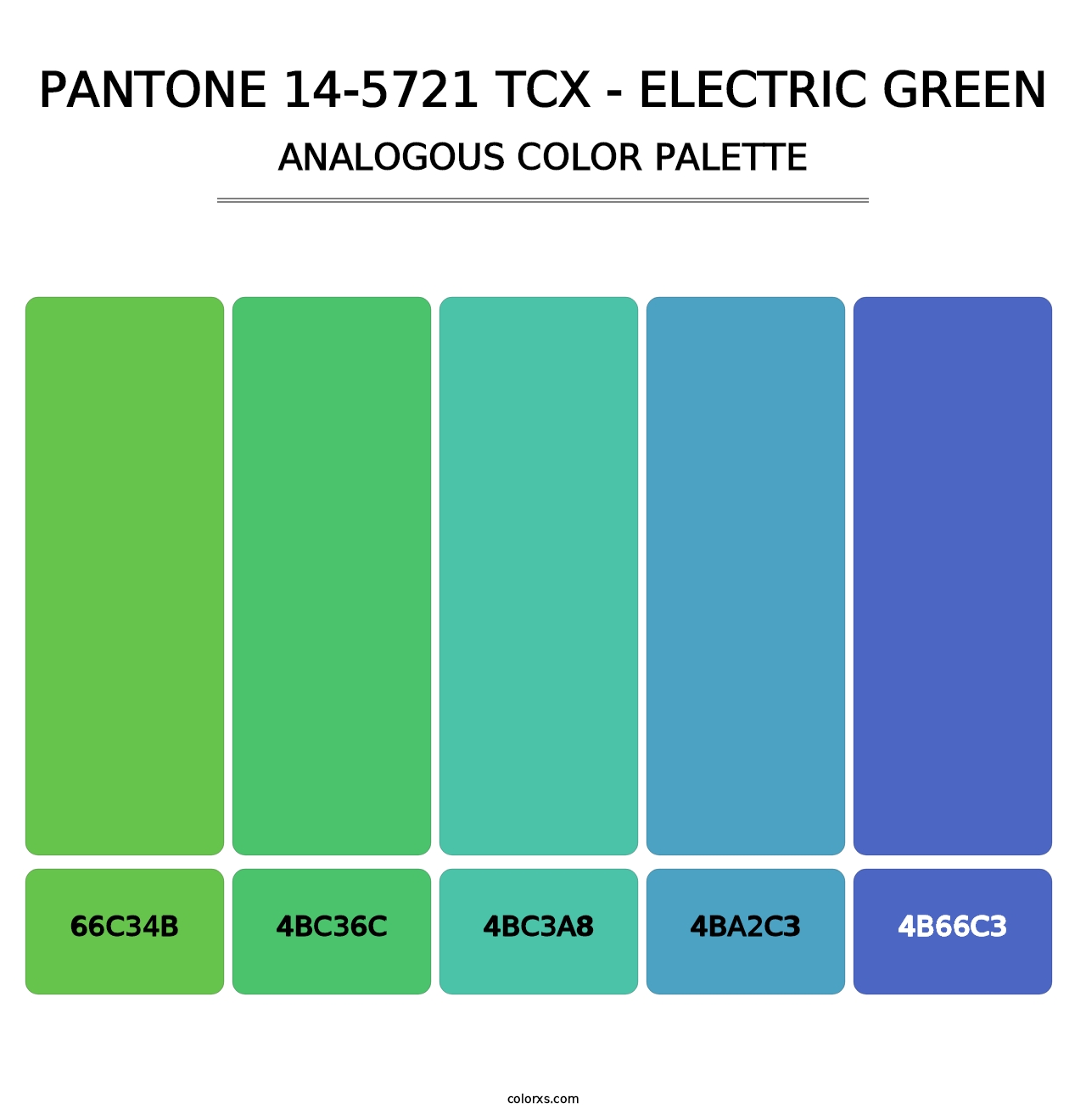 PANTONE 14-5721 TCX - Electric Green - Analogous Color Palette