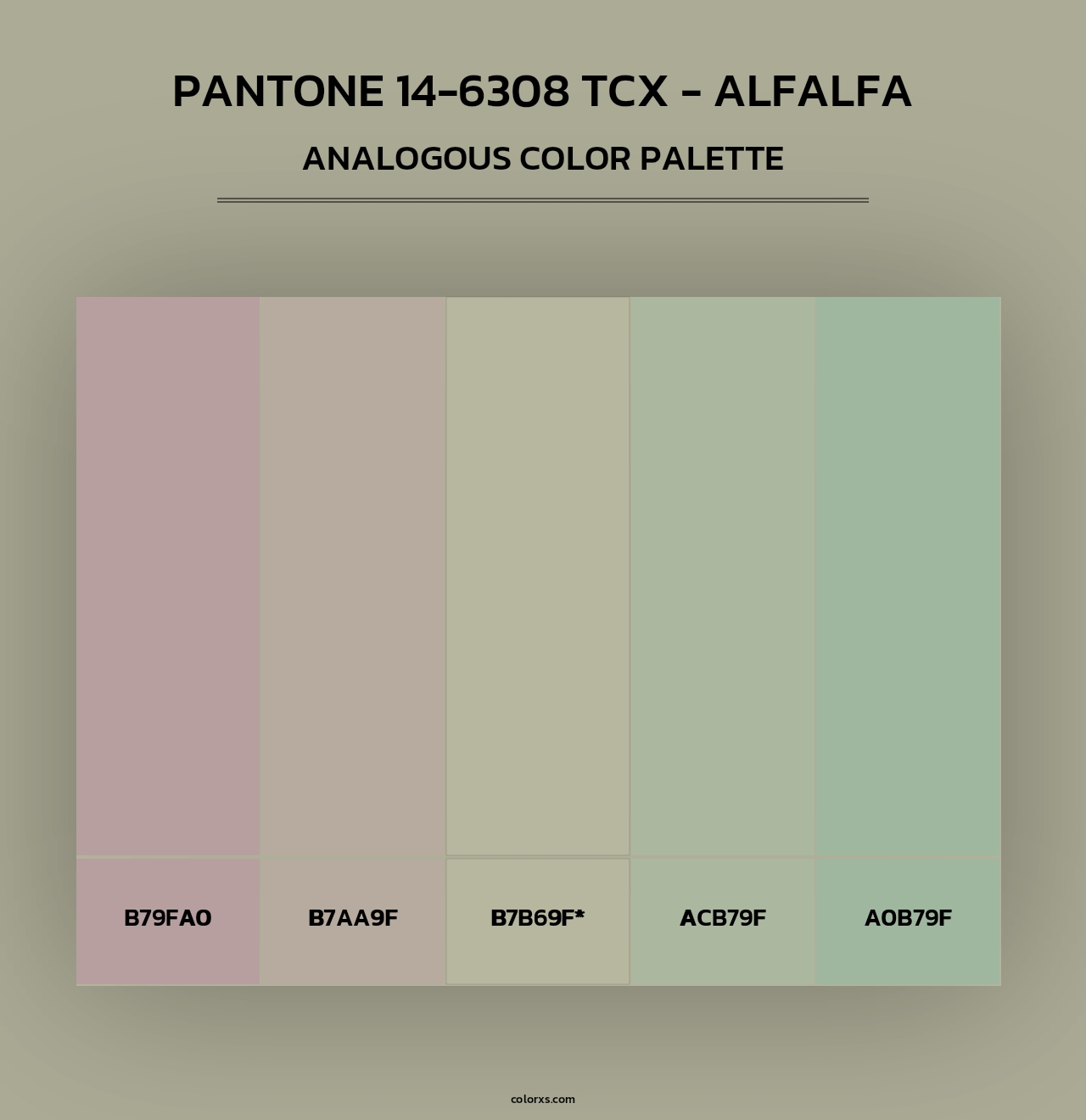 Pantone 14-6308 TCX - Alfalfa - Analogous Color Palette