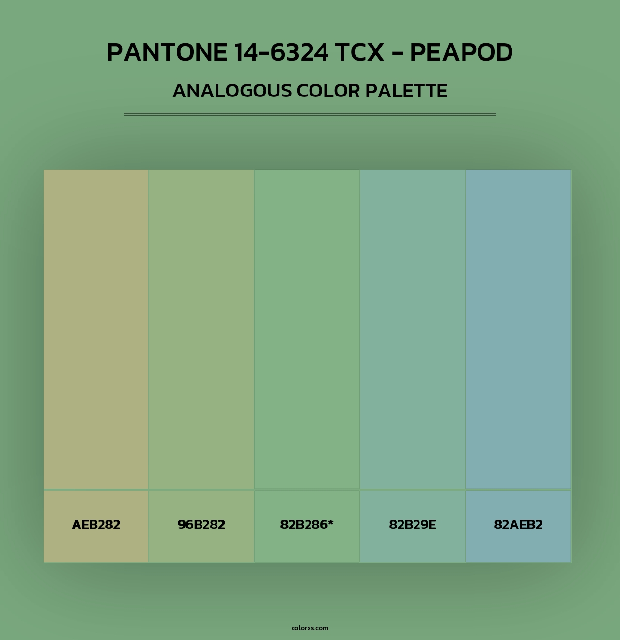 Pantone 14-6324 TCX - Peapod - Analogous Color Palette