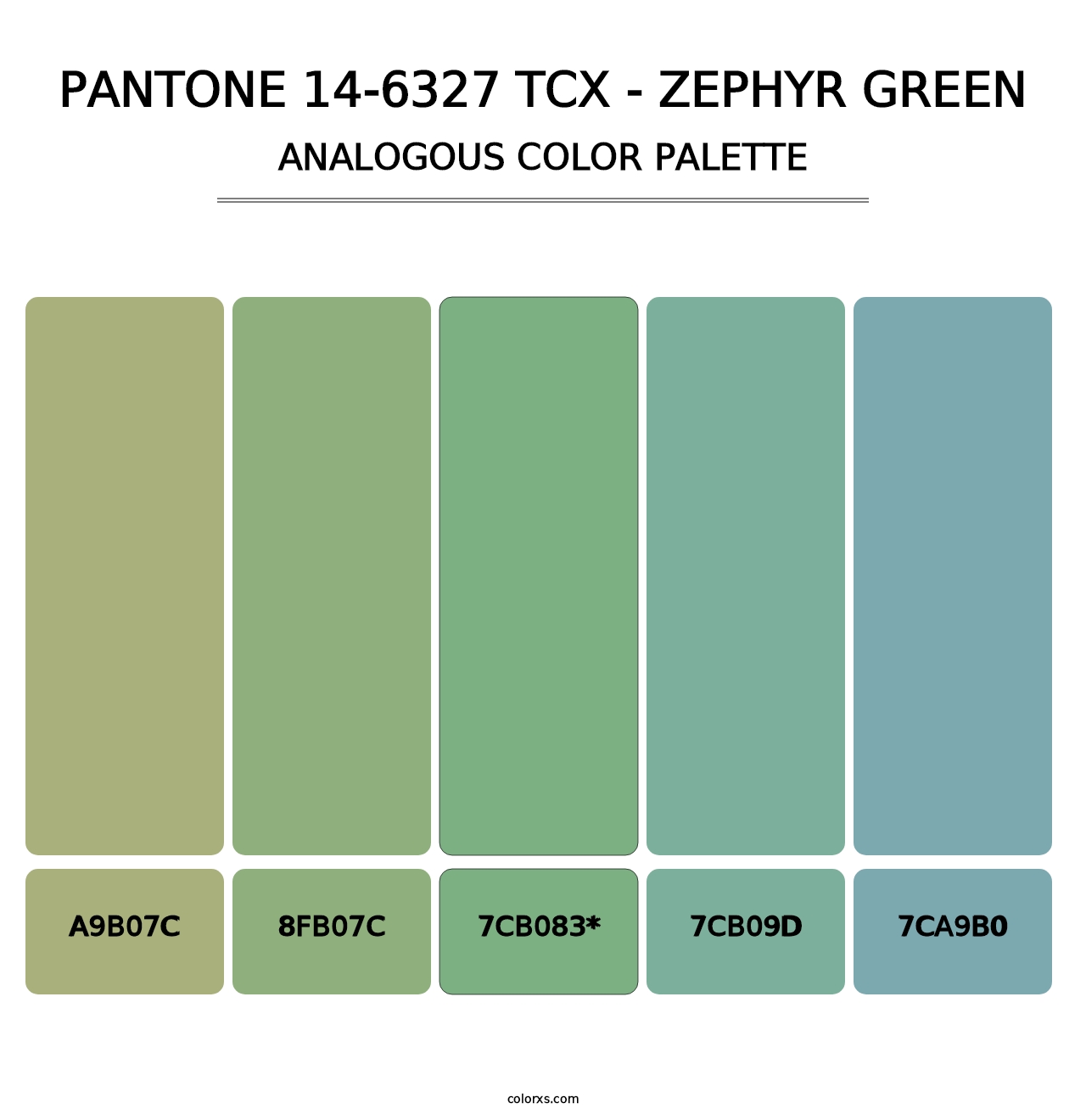 PANTONE 14-6327 TCX - Zephyr Green - Analogous Color Palette