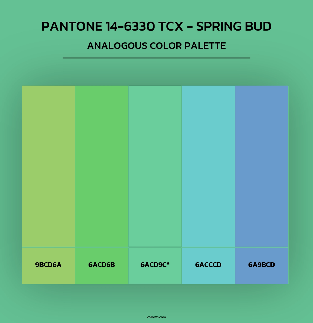 Pantone 14-6330 TCX - Spring Bud - Analogous Color Palette