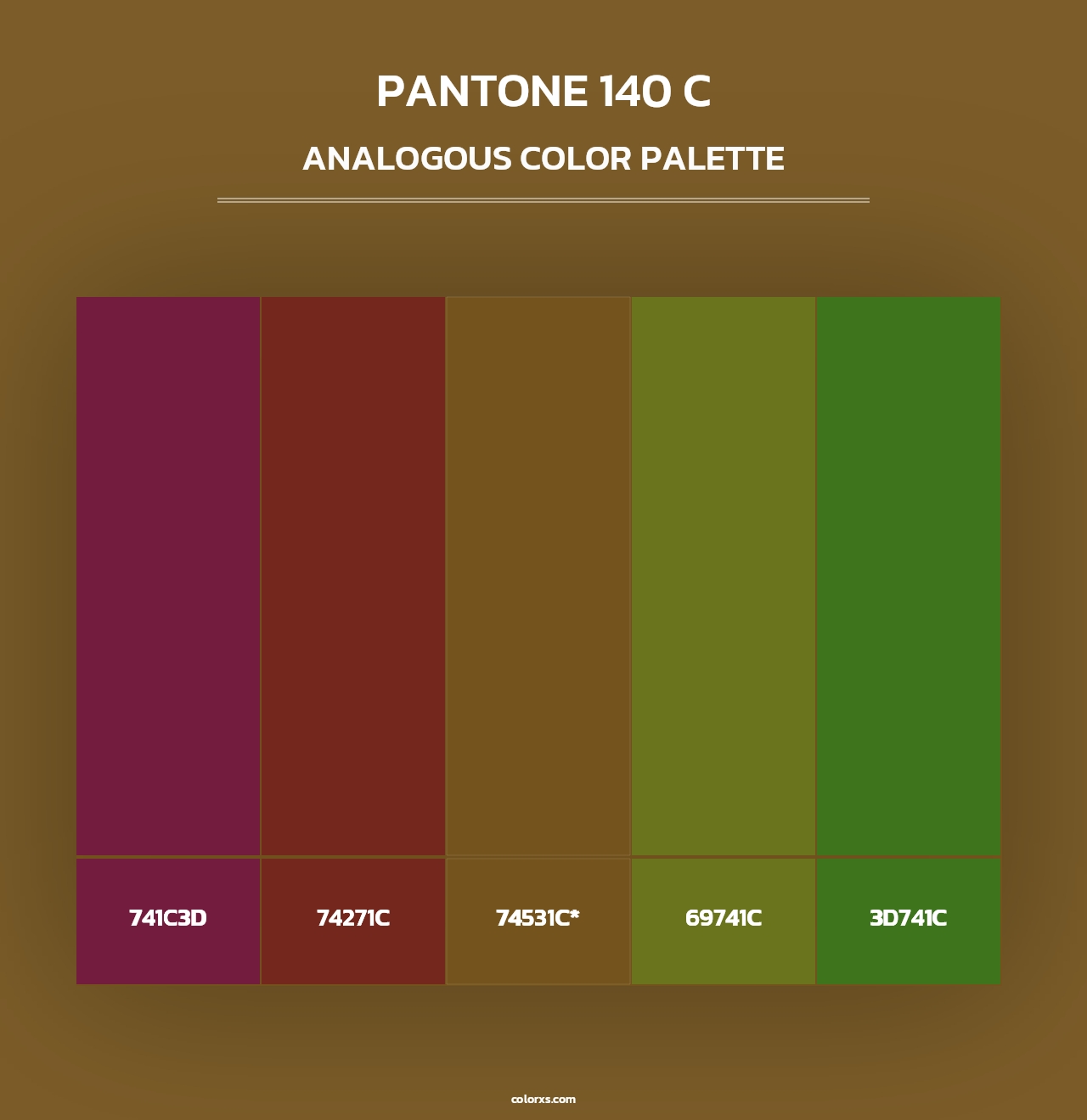 PANTONE 140 C - Analogous Color Palette