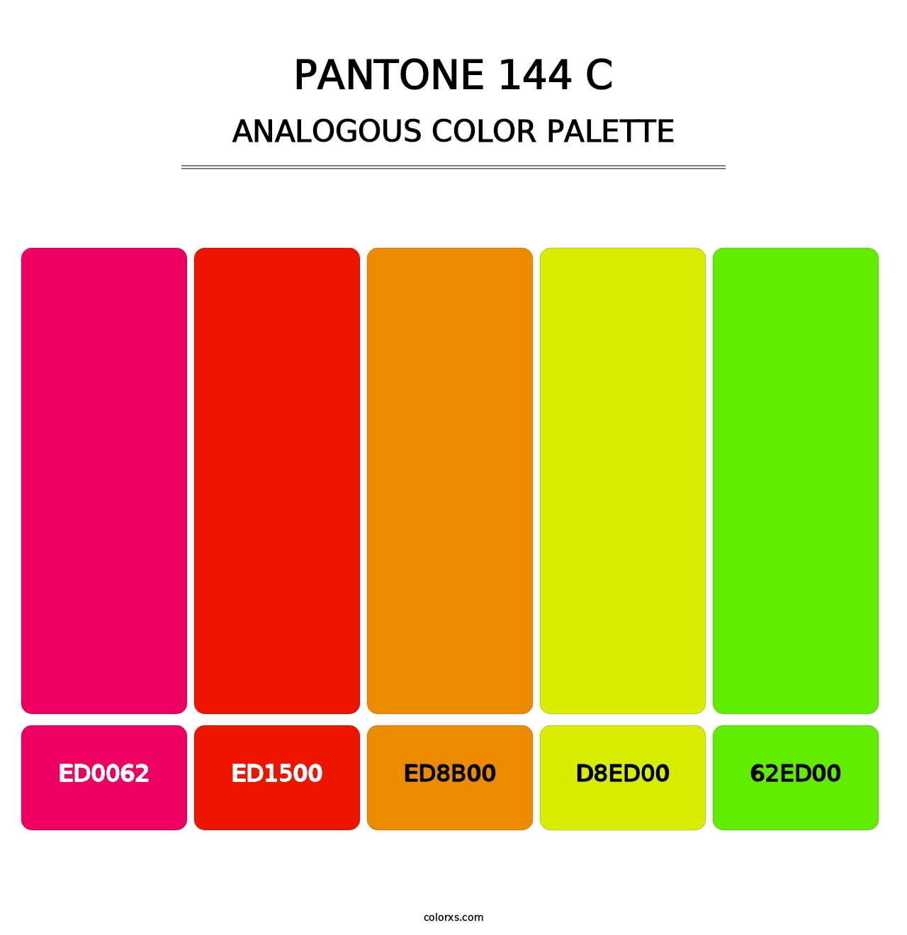 PANTONE 144 C - Analogous Color Palette