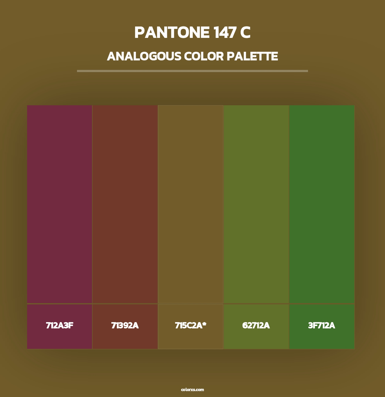 PANTONE 147 C - Analogous Color Palette