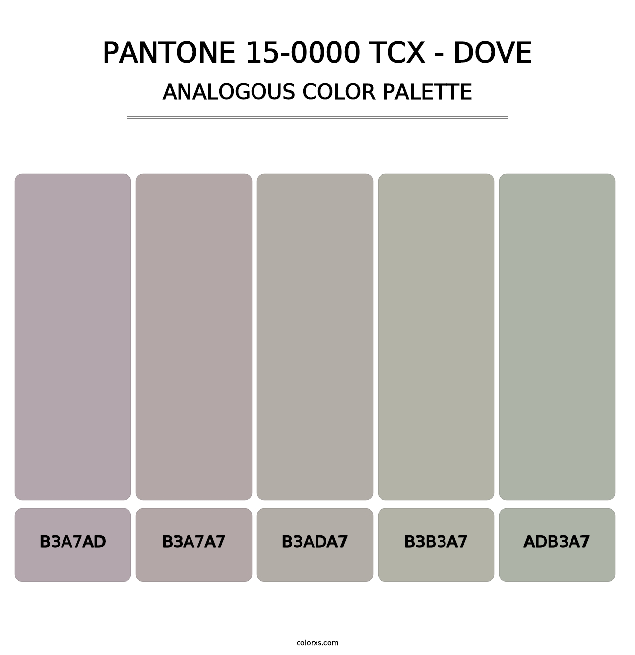 PANTONE 15-0000 TCX - Dove - Analogous Color Palette