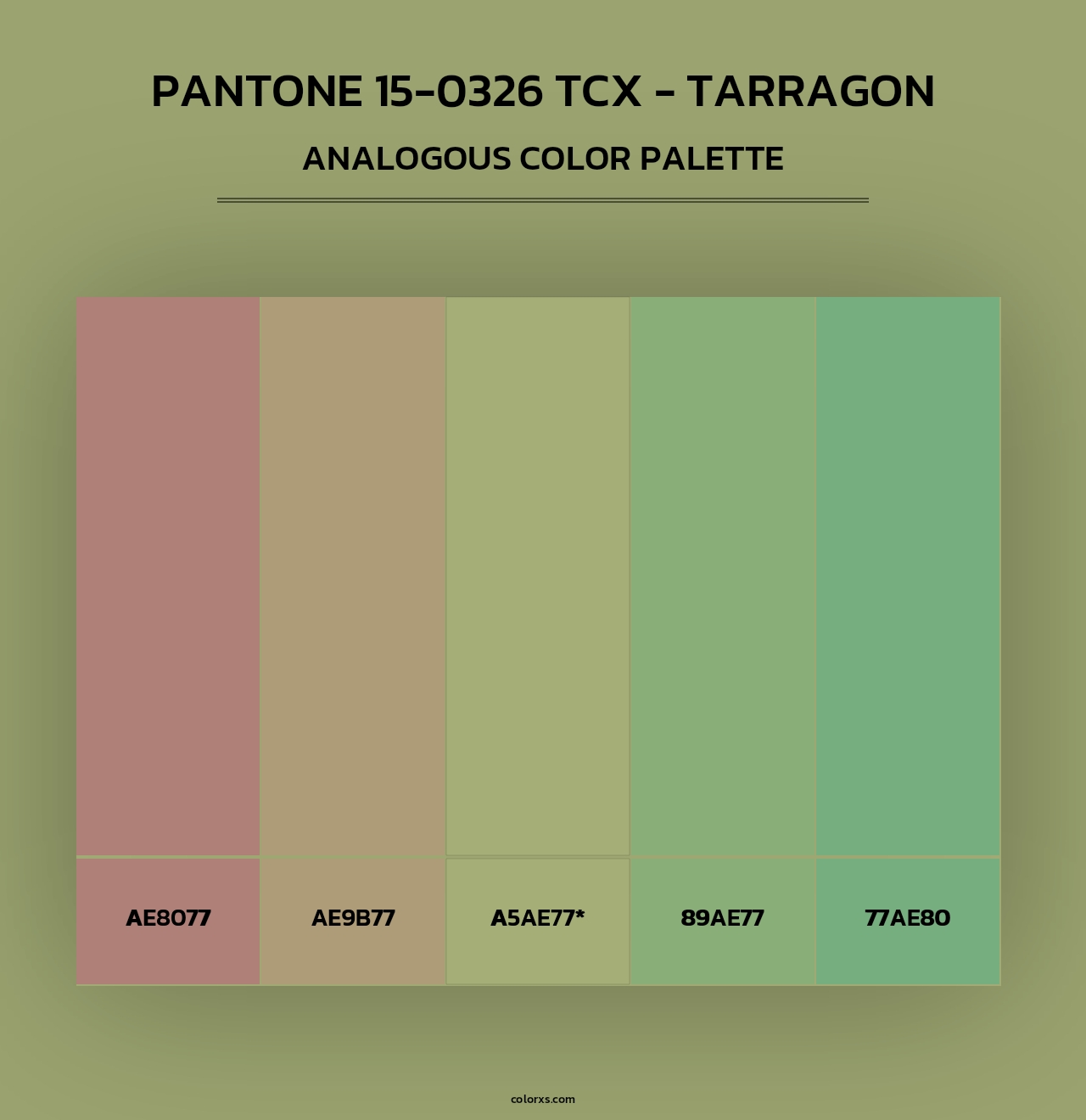 Pantone 15-0326 TCX - Tarragon - Analogous Color Palette
