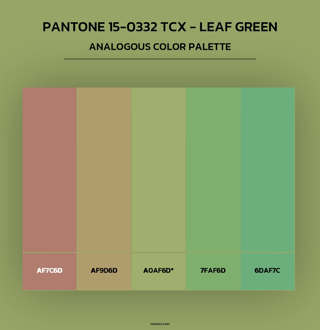 PANTONE 15-0332 TCX - Leaf Green - Analogous Color Palette