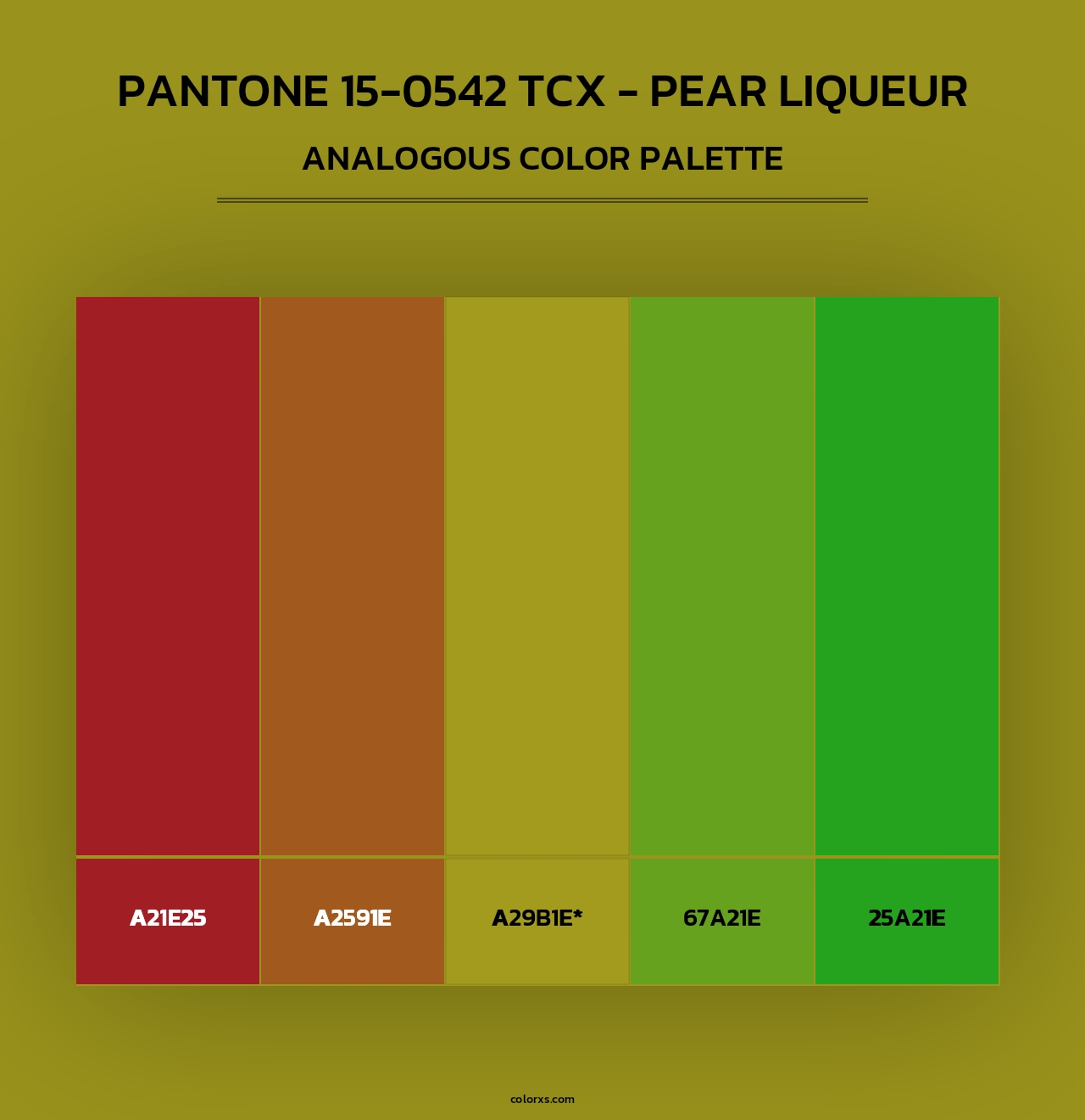 PANTONE 15-0542 TCX - Pear Liqueur - Analogous Color Palette