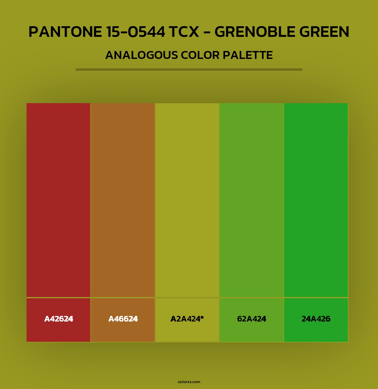 PANTONE 15-0544 TCX - Grenoble Green - Analogous Color Palette