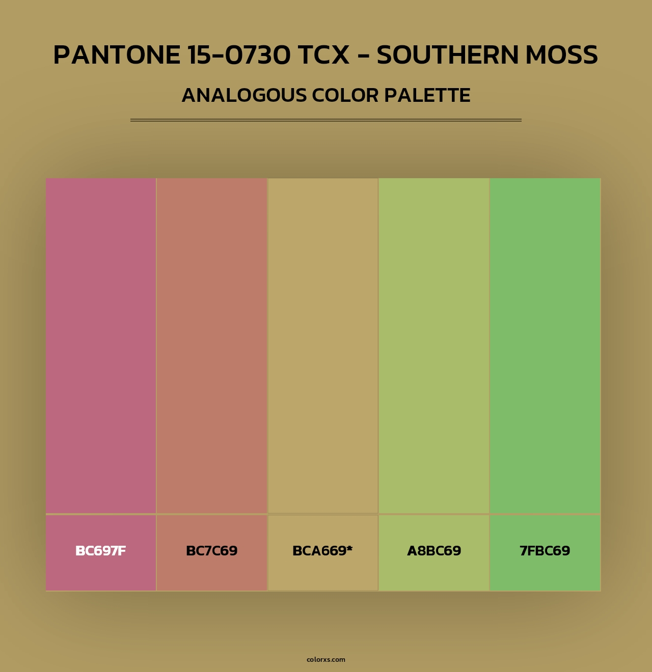 PANTONE 15-0730 TCX - Southern Moss - Analogous Color Palette