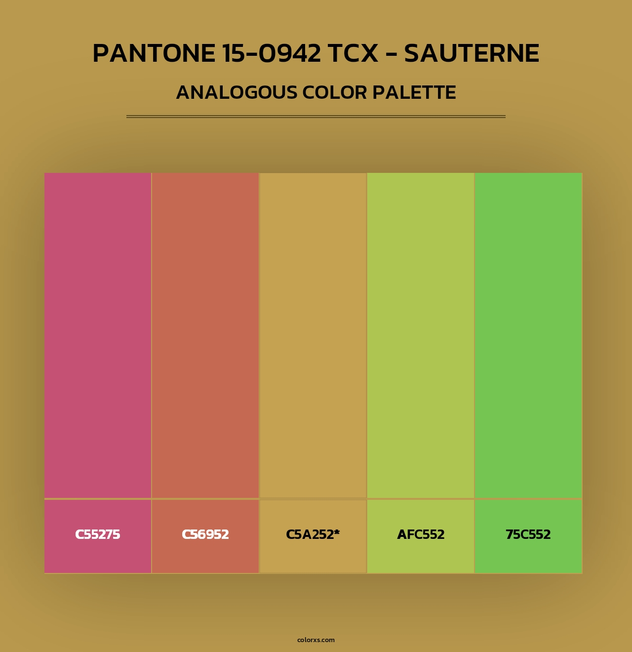 Pantone 15-0942 TCX - Sauterne - Analogous Color Palette