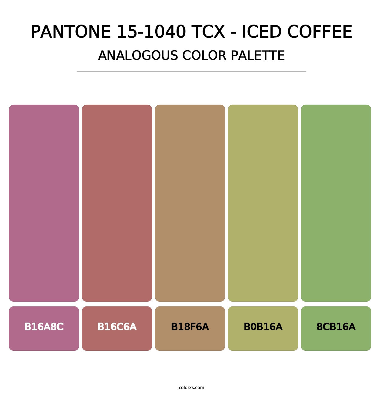 PANTONE 15-1040 TCX - Iced Coffee - Analogous Color Palette