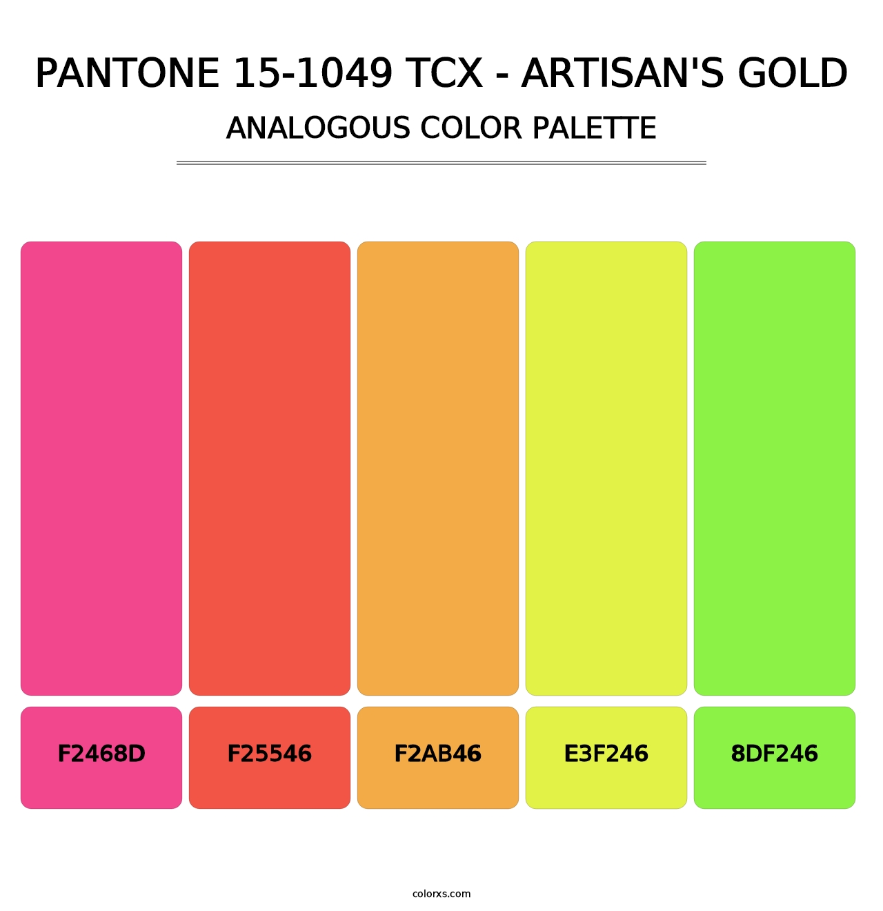 PANTONE 15-1049 TCX - Artisan's Gold - Analogous Color Palette