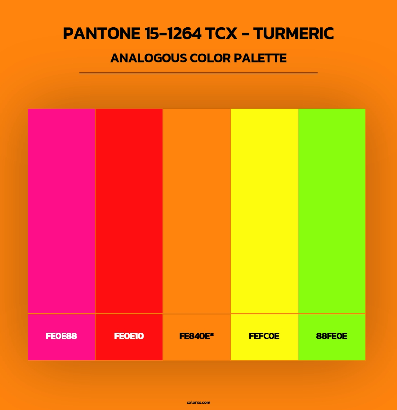 PANTONE 15-1264 TCX - Turmeric - Analogous Color Palette