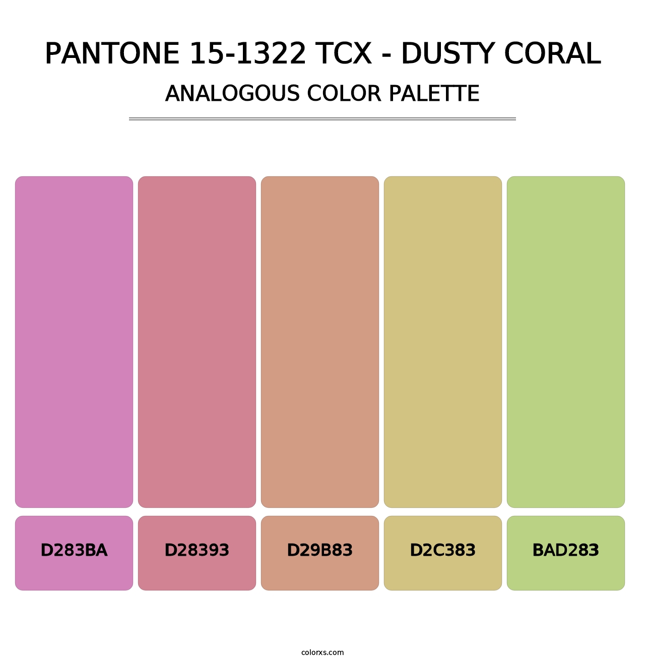 PANTONE 15-1322 TCX - Dusty Coral - Analogous Color Palette