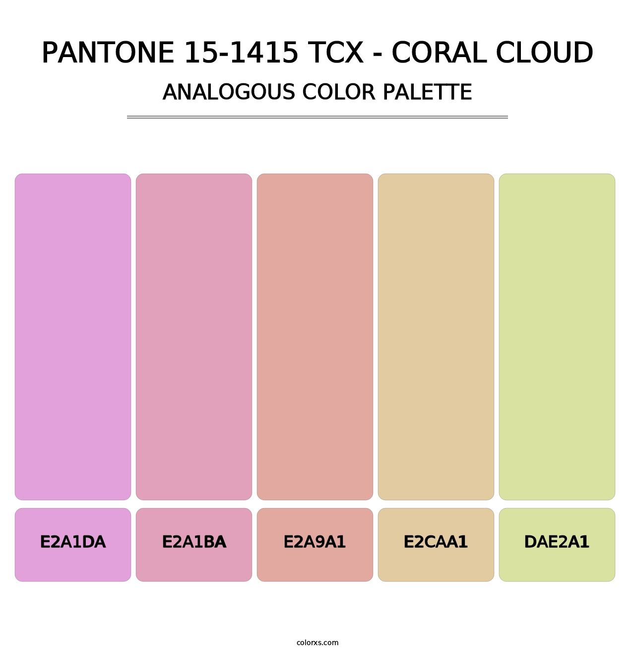 PANTONE 15-1415 TCX - Coral Cloud - Analogous Color Palette
