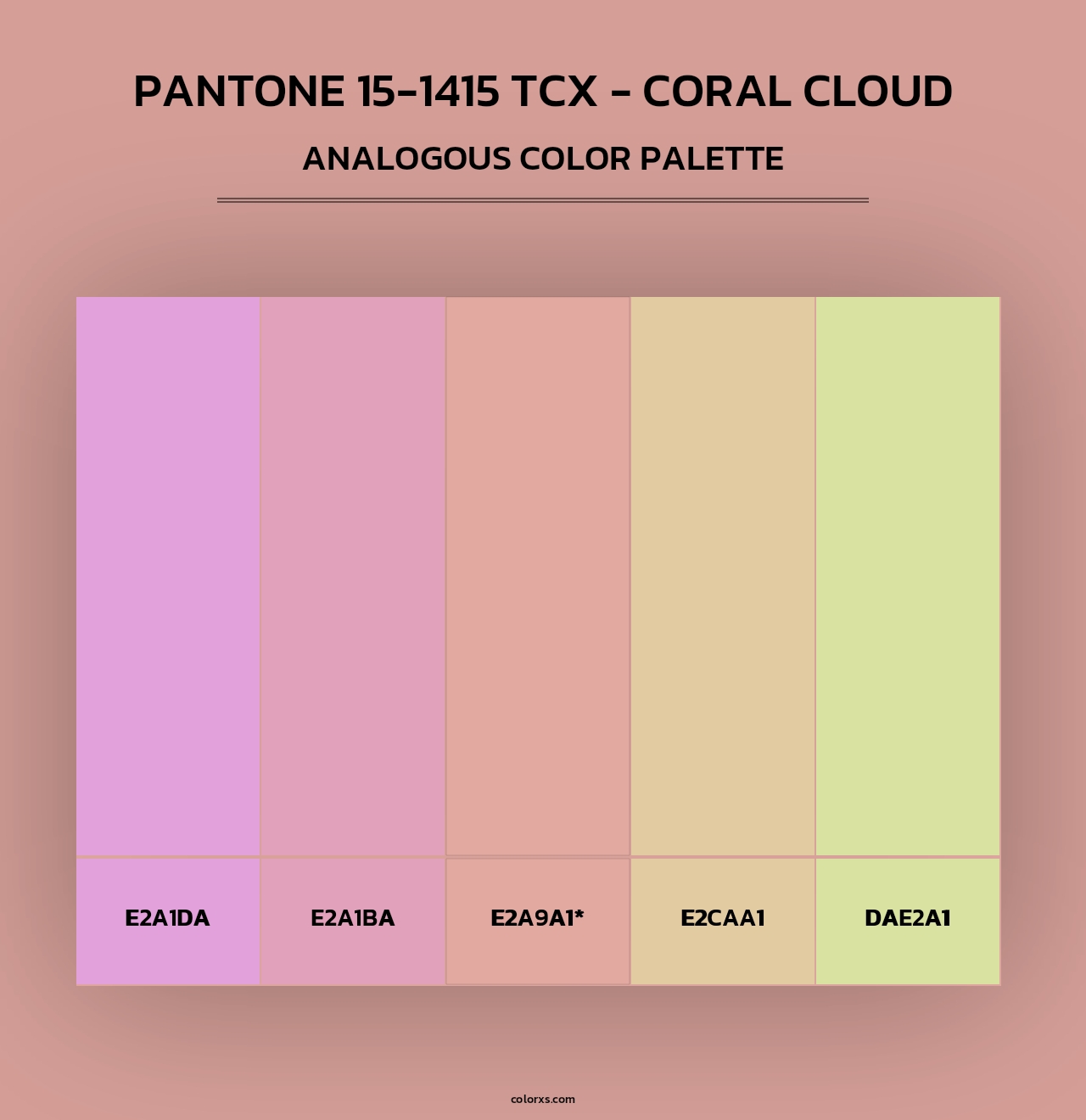 PANTONE 15-1415 TCX - Coral Cloud - Analogous Color Palette