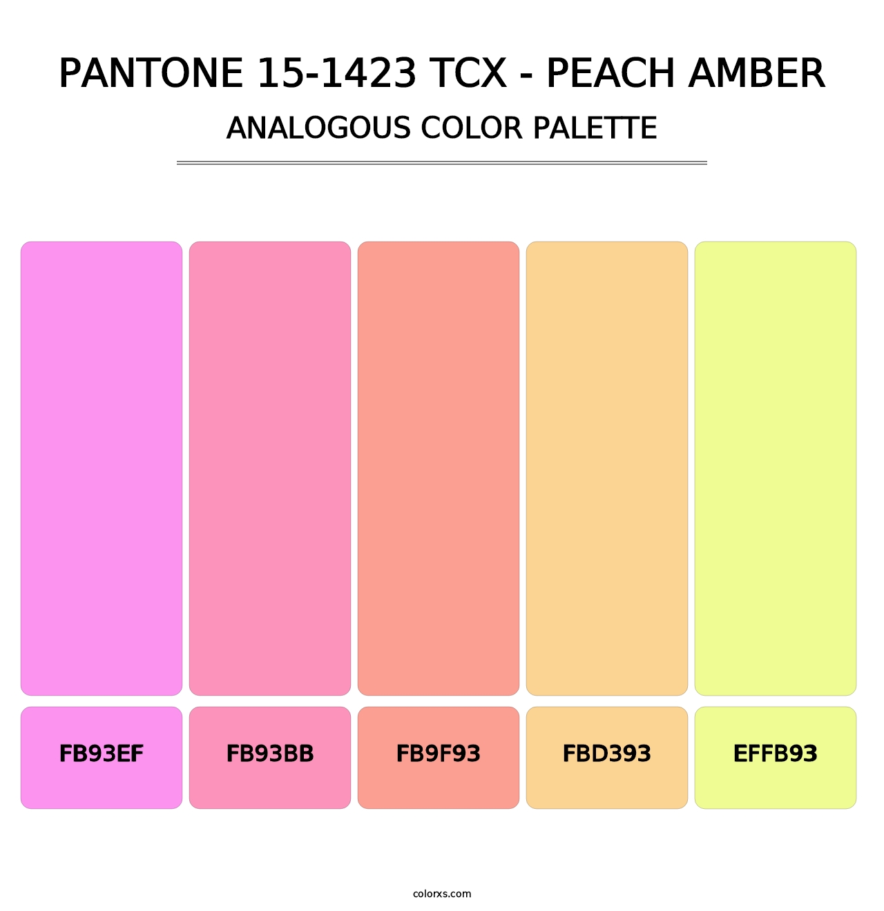 PANTONE 15-1423 TCX - Peach Amber - Analogous Color Palette