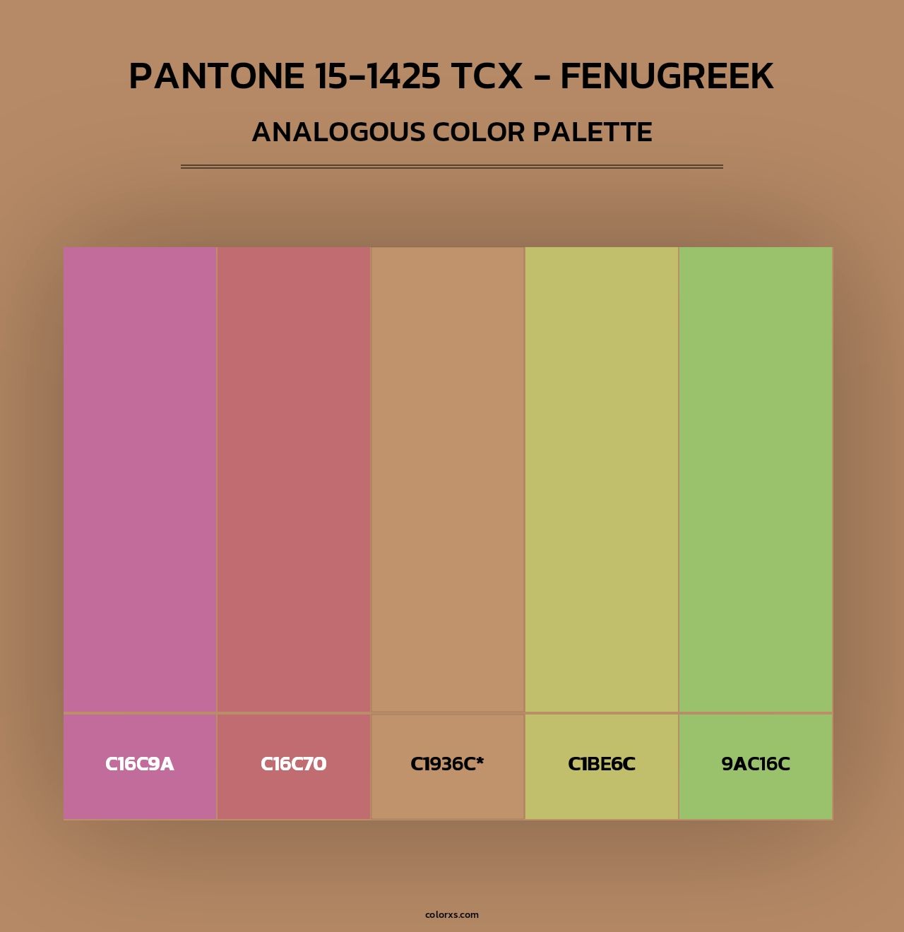 PANTONE 15-1425 TCX - Fenugreek - Analogous Color Palette