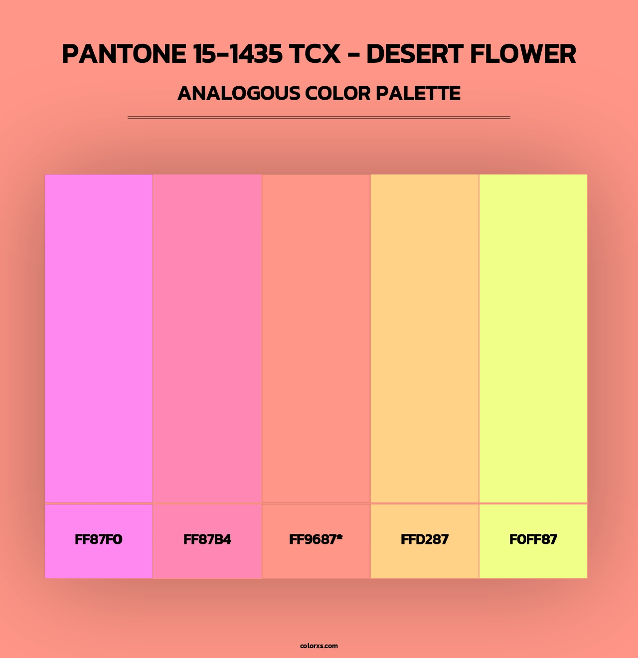 PANTONE 15-1435 TCX - Desert Flower - Analogous Color Palette