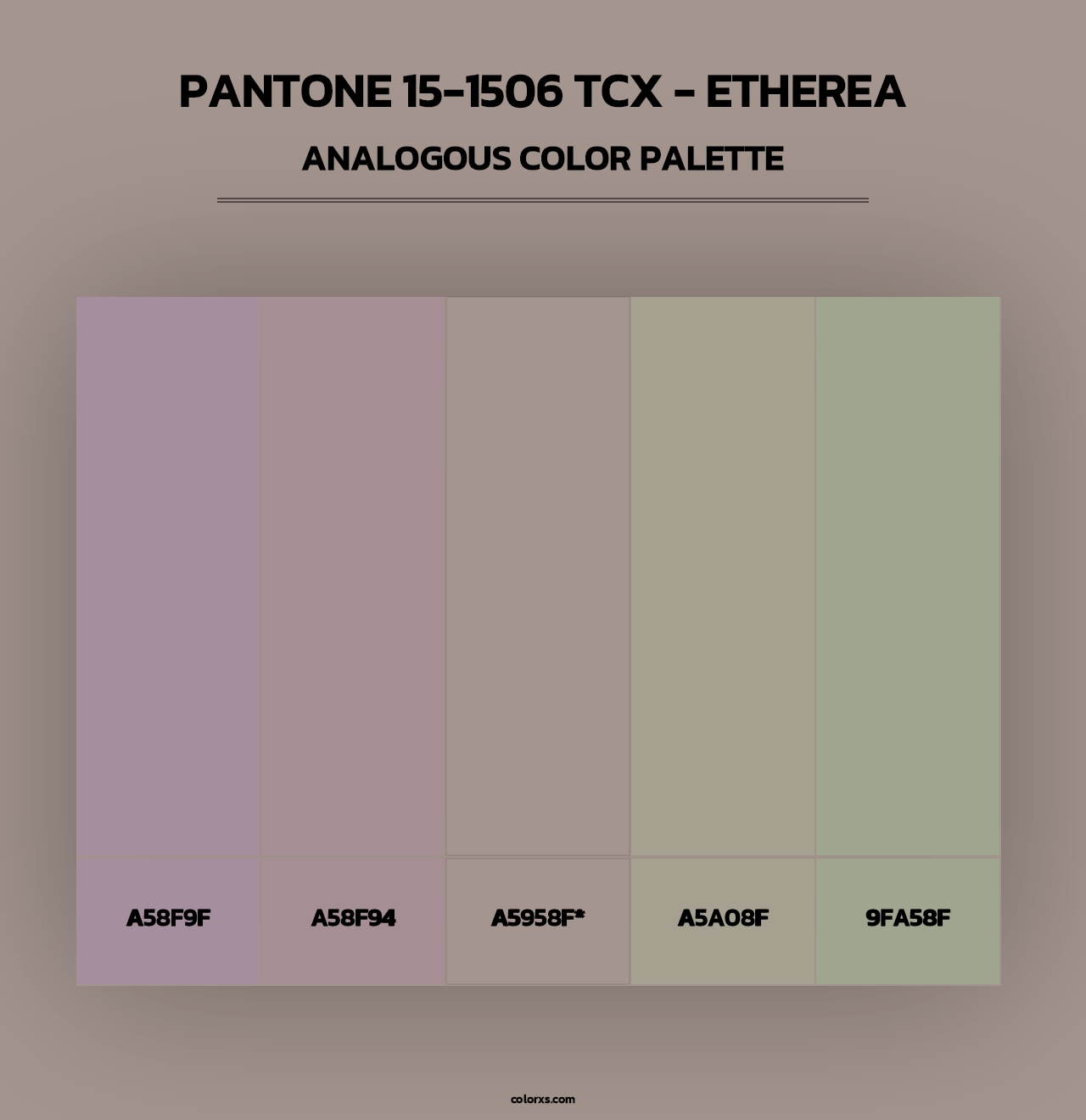 PANTONE 15-1506 TCX - Etherea - Analogous Color Palette