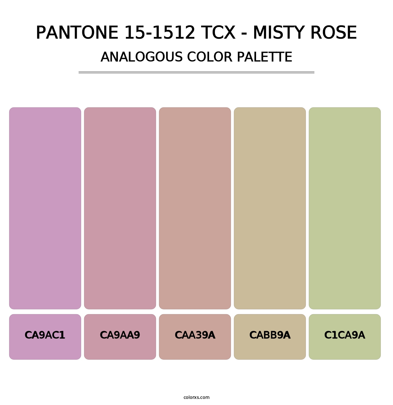 PANTONE 15-1512 TCX - Misty Rose - Analogous Color Palette