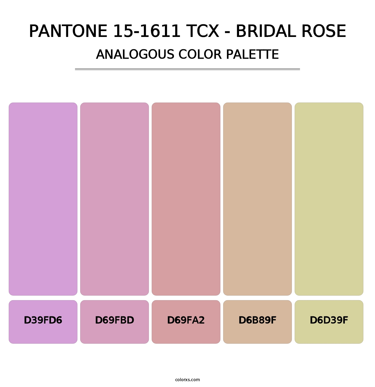 PANTONE 15-1611 TCX - Bridal Rose - Analogous Color Palette