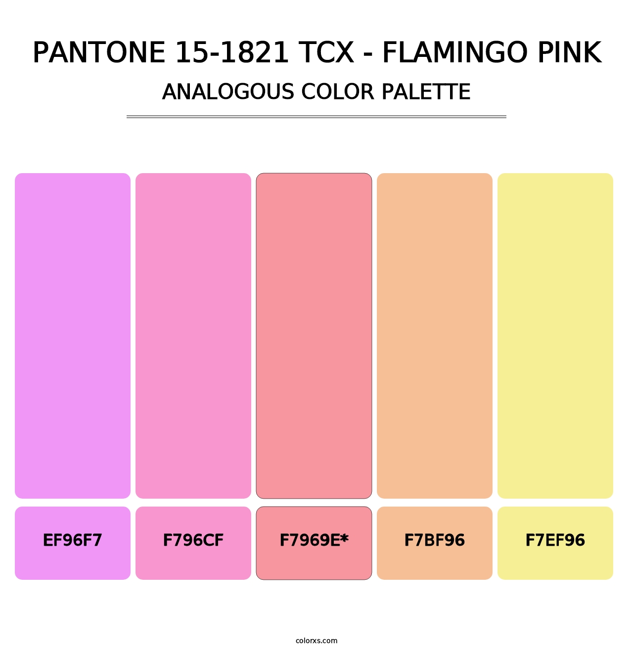 PANTONE 15-1821 TCX - Flamingo Pink - Analogous Color Palette